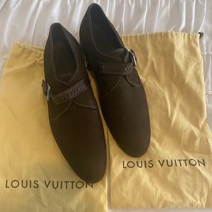 Louis Vuitton Damier Brown Suede Shoes
